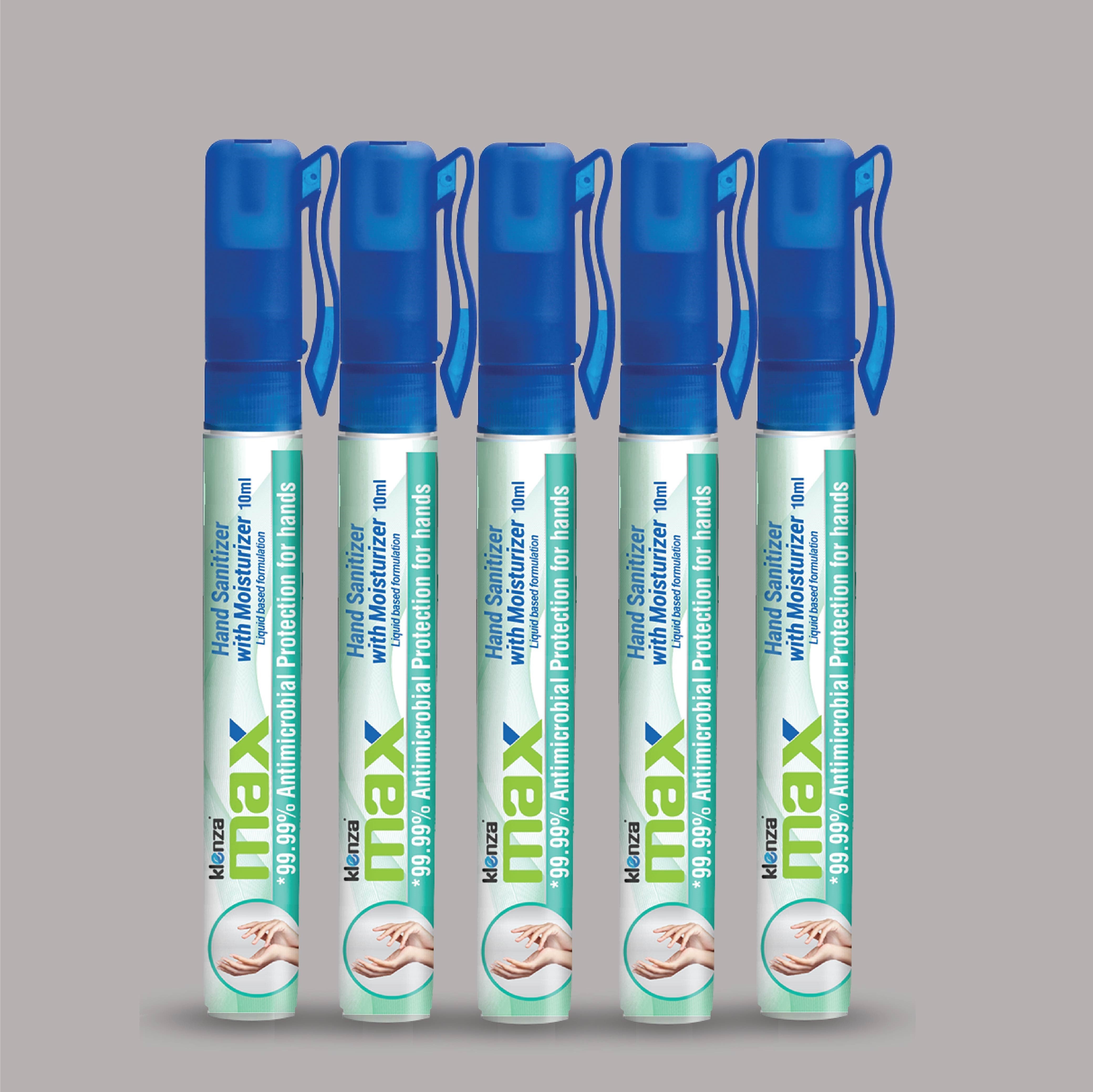 Klenzamax Alcohol Hand Sanitizer Spray Pen 10ml Pack of 5