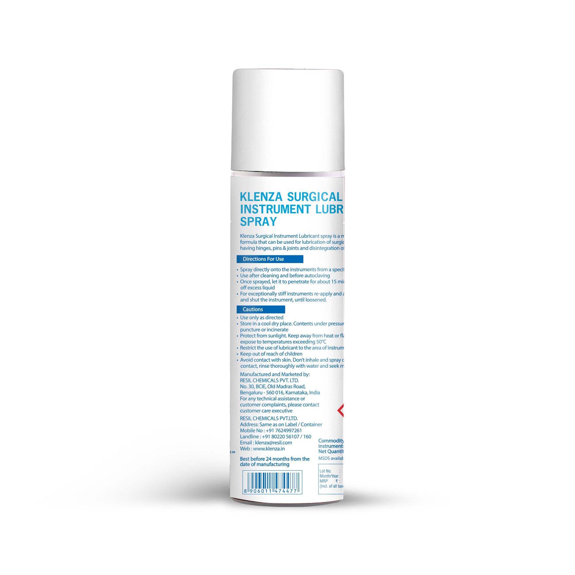 Klenza Surgical Instrument Lubricant Spray 550ML