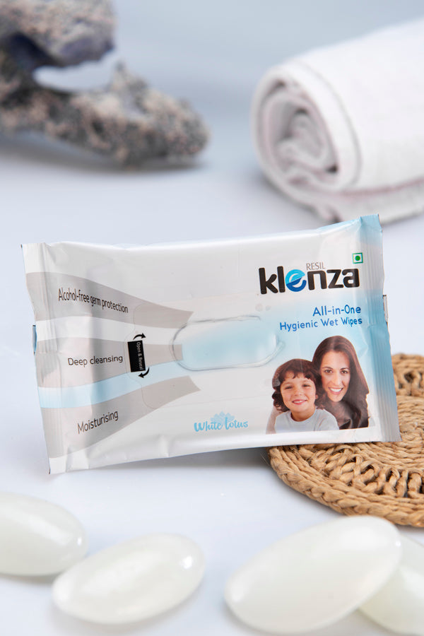 Klenza All-In-One Hygienic Wet Wipes (10 Pulls each)- Pack of 2
